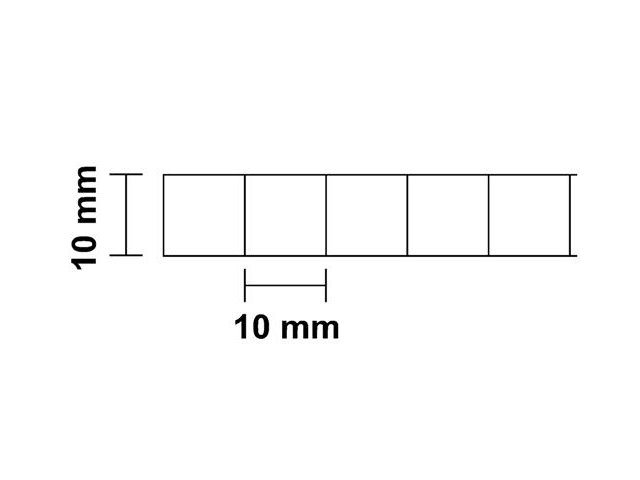 Stegplatte aus Polycarbonat, 10mm stark, klar, Steg 2 Fach, 10-10 Details