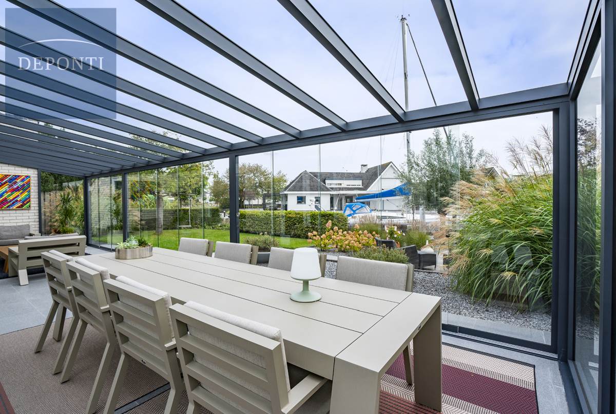 Terrassenüberdachung Glas Alu Pigato