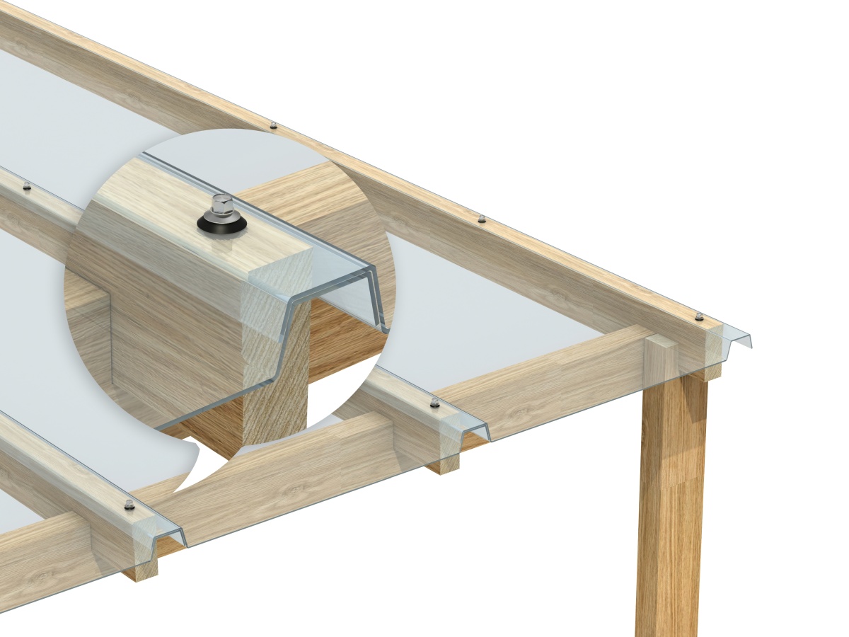 Sunnylux EZ-Glaze glasartiges Aussehen aus Polycarbonat Wellplatte