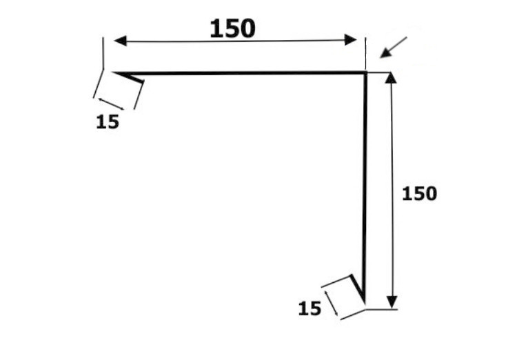 Außenecke/Innenecke 100 x 100mm oder 150 x 150 mm – Länge 2 m – 25 µm Polyester
