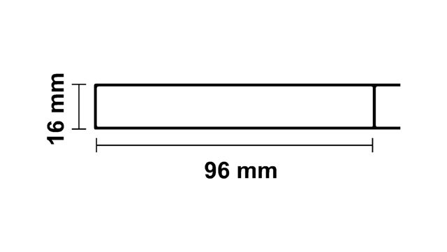 Highlux® Acrylglas-Stegplatte 16mm klar - 2fach 96mm Stegabstand