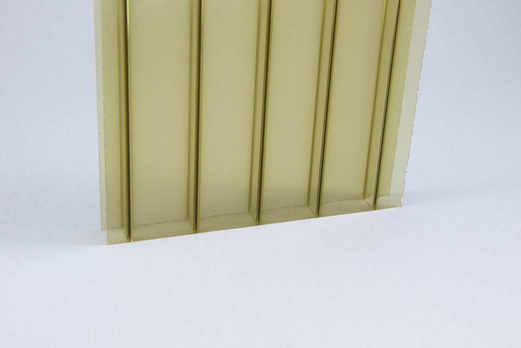 Stegplatten Highlux®/R-Glas® Acrylglas 16mm, Bronze, Struktur 2 Fach, 32mm Stegabstand