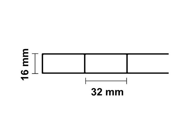 Stegplatte Highlux® Acrylglas 16mm, C-Struktur, 32mm Stegabstand, blendfrei, No Drip Beschichtung