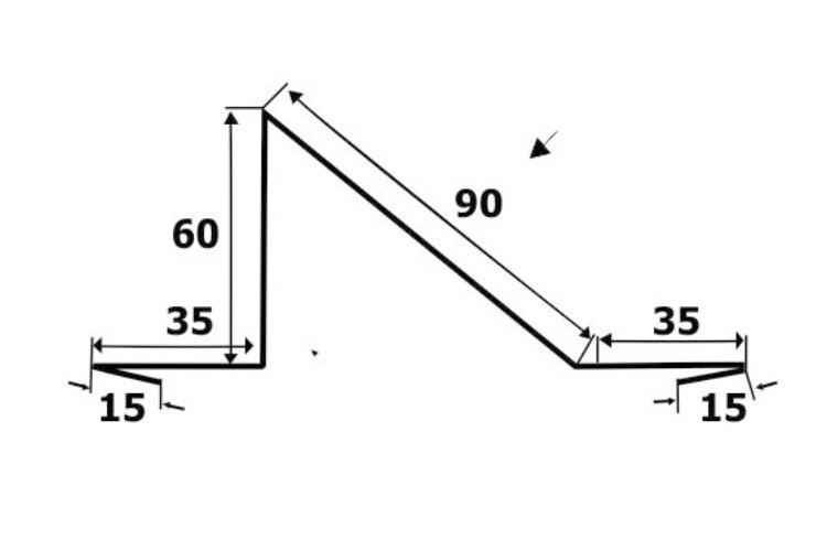 Schneebarriere 60 x 90 mm – Länge 2 m – 25 µm