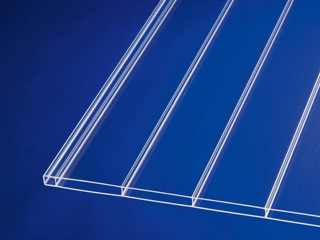 Stegplatten Plexiglas® 16mm, klar, 64mm Stegabstand, No Drop Beschichtung