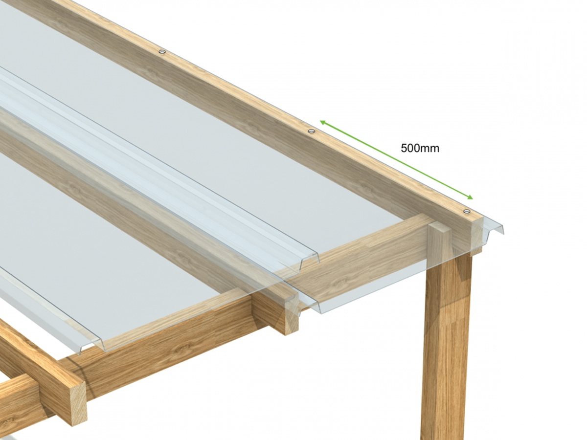 Sunnylux EZ-Glaze glasartiges Aussehen aus Polycarbonat Wellplatte