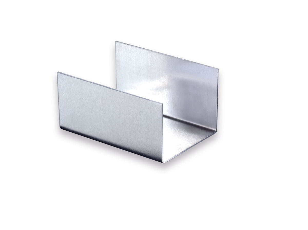 Alu-Rinnenverbinder Pressblank für Ablaufsystem 76mm Alu-Rinnenverbinder Pressblank für Ablaufsystem 76mm