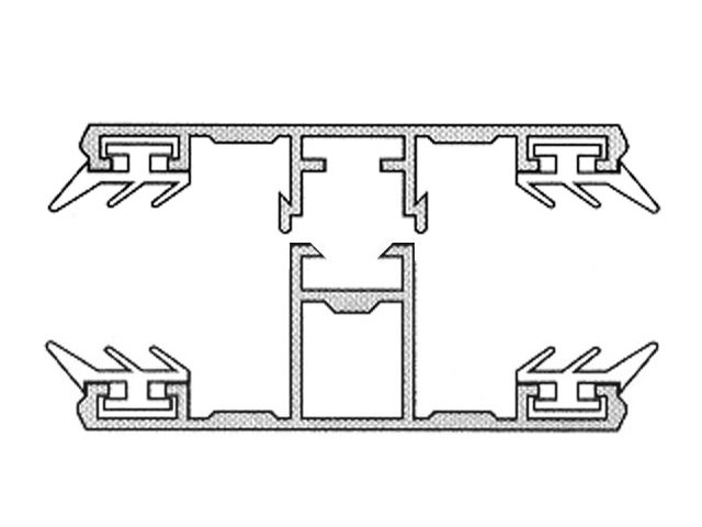 Alu-Alu-System-Mitte Aluprofil für 16mm Stegplatten Montage