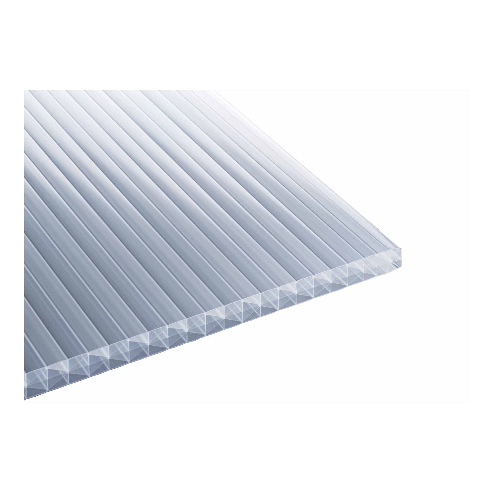 Heatbloc Stegplatte aus Polycarbonat opal 25mm X-Struktur bis zu 60% weniger Sonneneinstrahlung