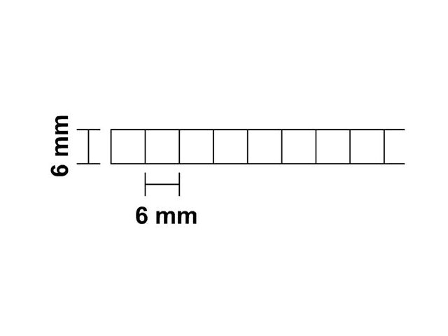 Stegplatte aus Polycarbonat, 6mm stark, klar, Steg 2 Fach, 6/6 Details