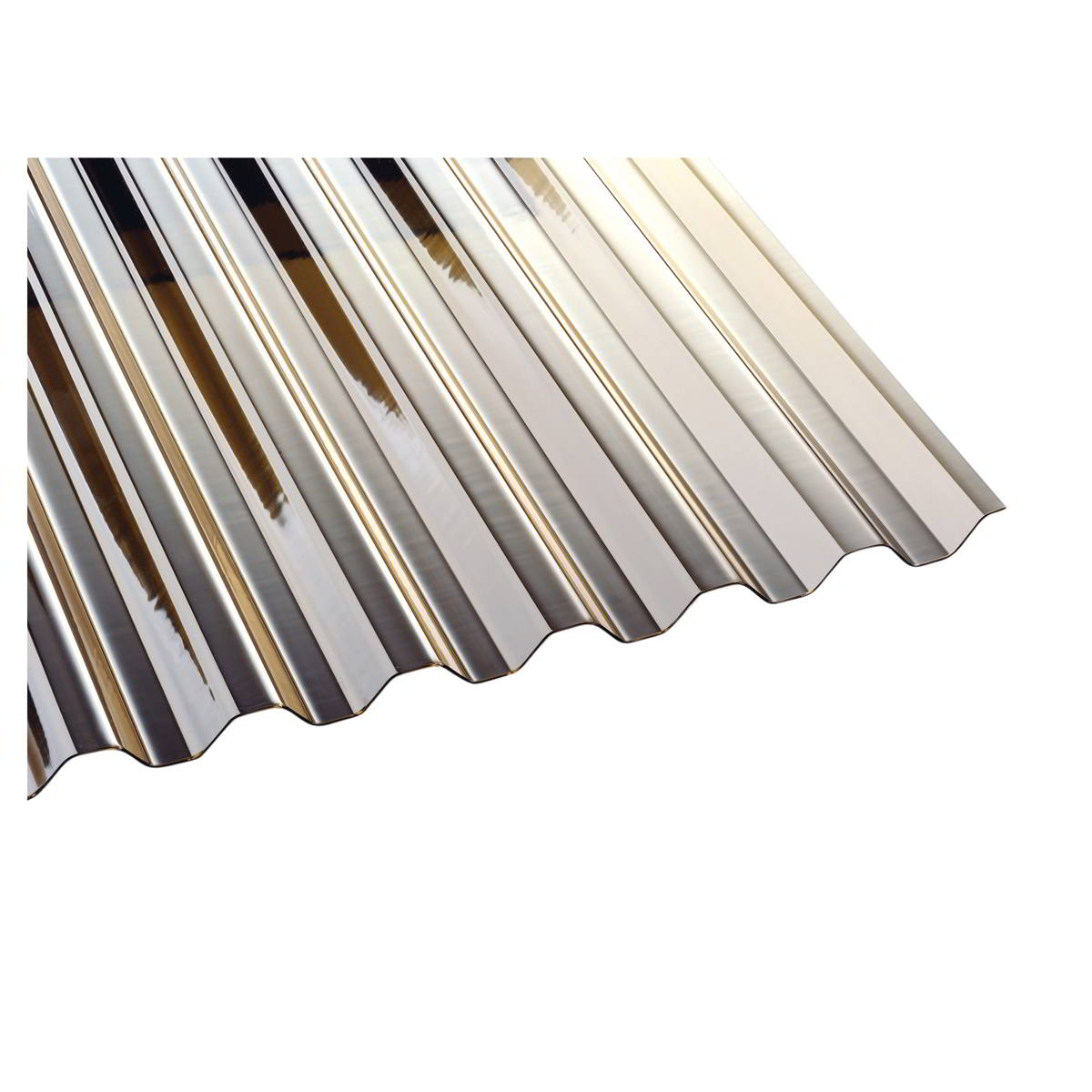 Wellplatte 1mm stark bonze Trapez 76/18 Polycarbonat Wellplatte 1mm stark bonze Trapez 76/18 Polycarbonat
