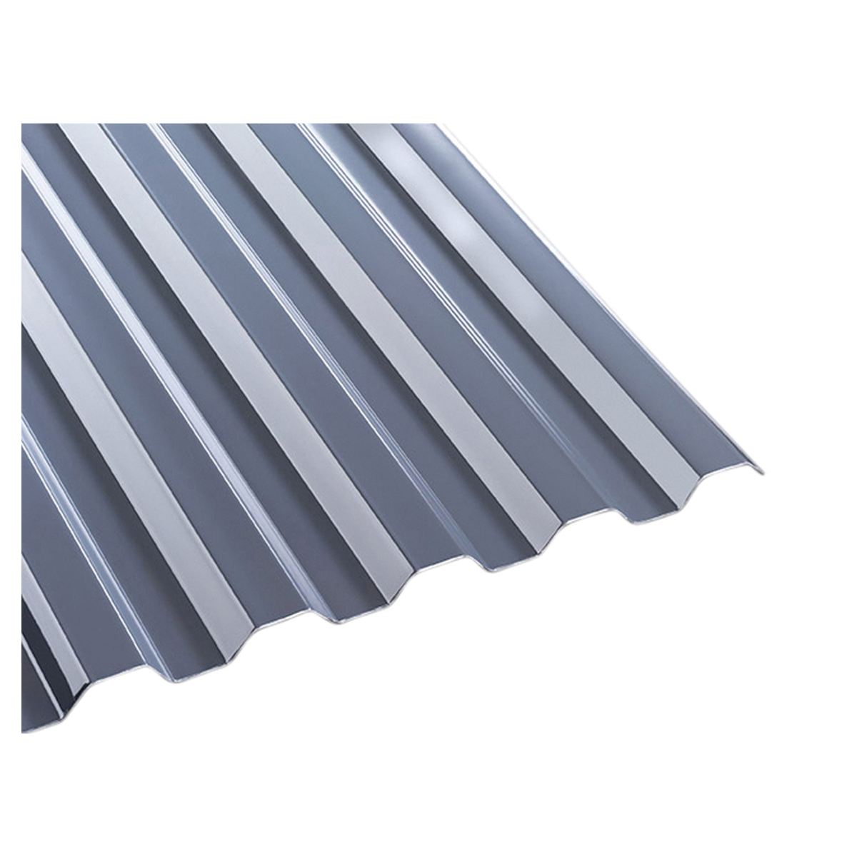 Wellplatte 1mm stark grau Trapez 76/18 Polycarbonat Wellplatte 1mm stark grau Trapez 76/18 Polycarbonat