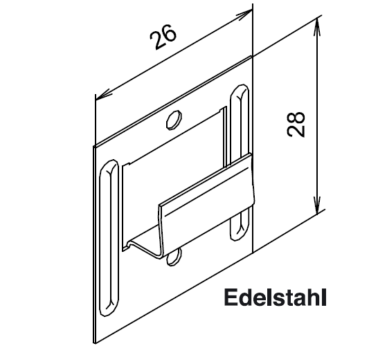 Fugenkralle für Kömapan® Nut- und Federprofile aus Edelstahl