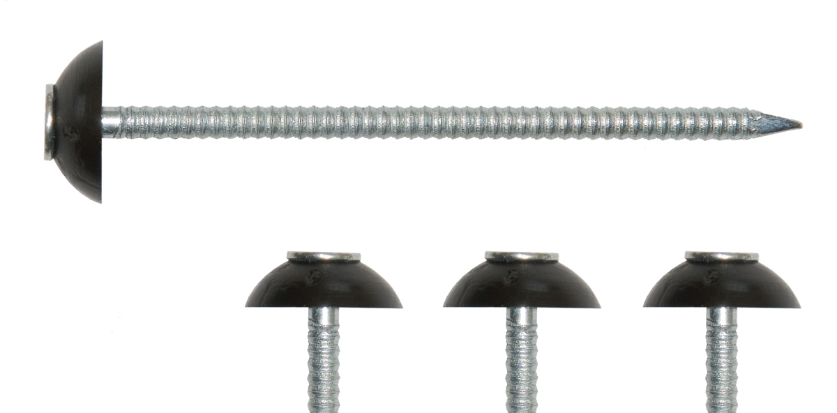 Nägel für Scobanit light | Schwarz | verzinkter Drahtnagel mit Dichtung 2,8 x 70 mm