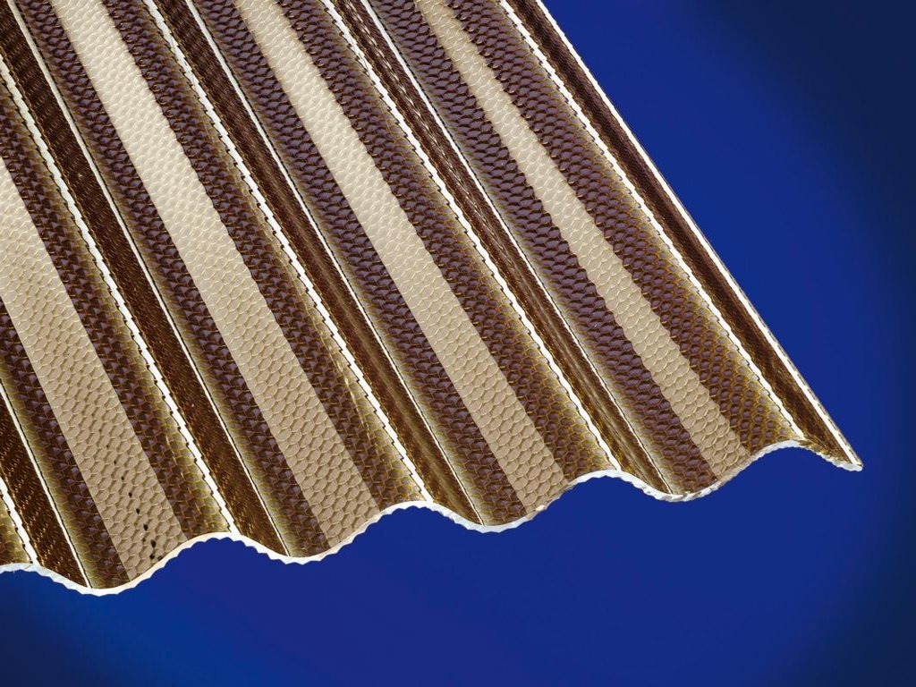 highlux-acrylglas-profilplatte-plexiglas-rohmasse-3mm-stark-sinus-76-18-bronce-wabenstruktur Highlux® Acrylglas-Profilplatte (Plexiglas®-Rohmasse), 3mm Stark, Sinus 76/18, bronce, Wabenstruktur